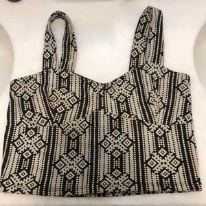 Ginger G Black & White Crop Top